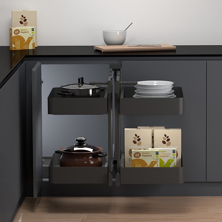 dual corner kitchen cabinet