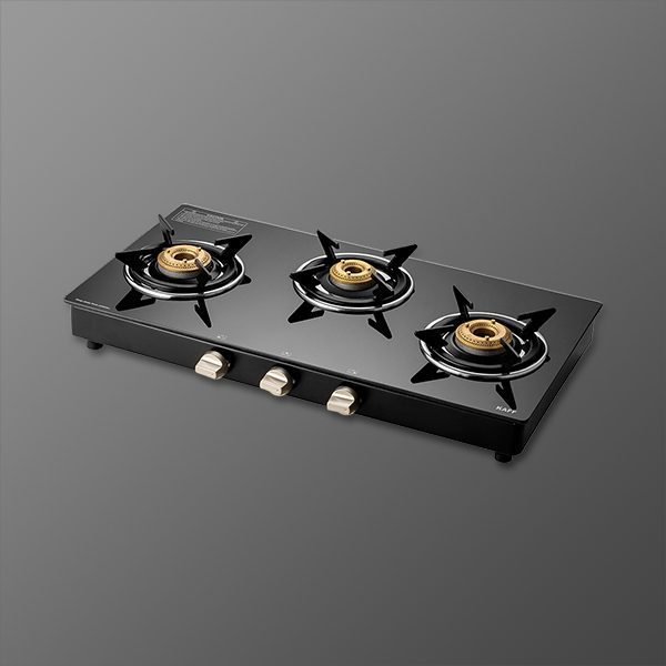3 burner gas cooktop with slimline design